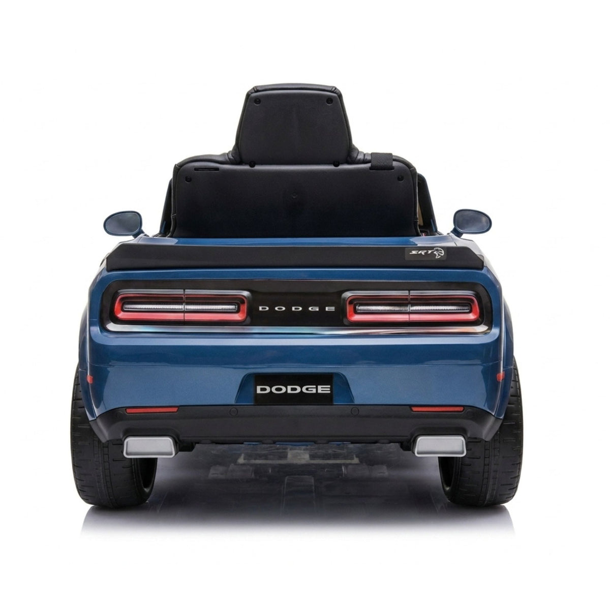 Dodge Challenger SRT bleu - voiture electrique enfant 12V - face arriere et bandeau lumineux DODGE