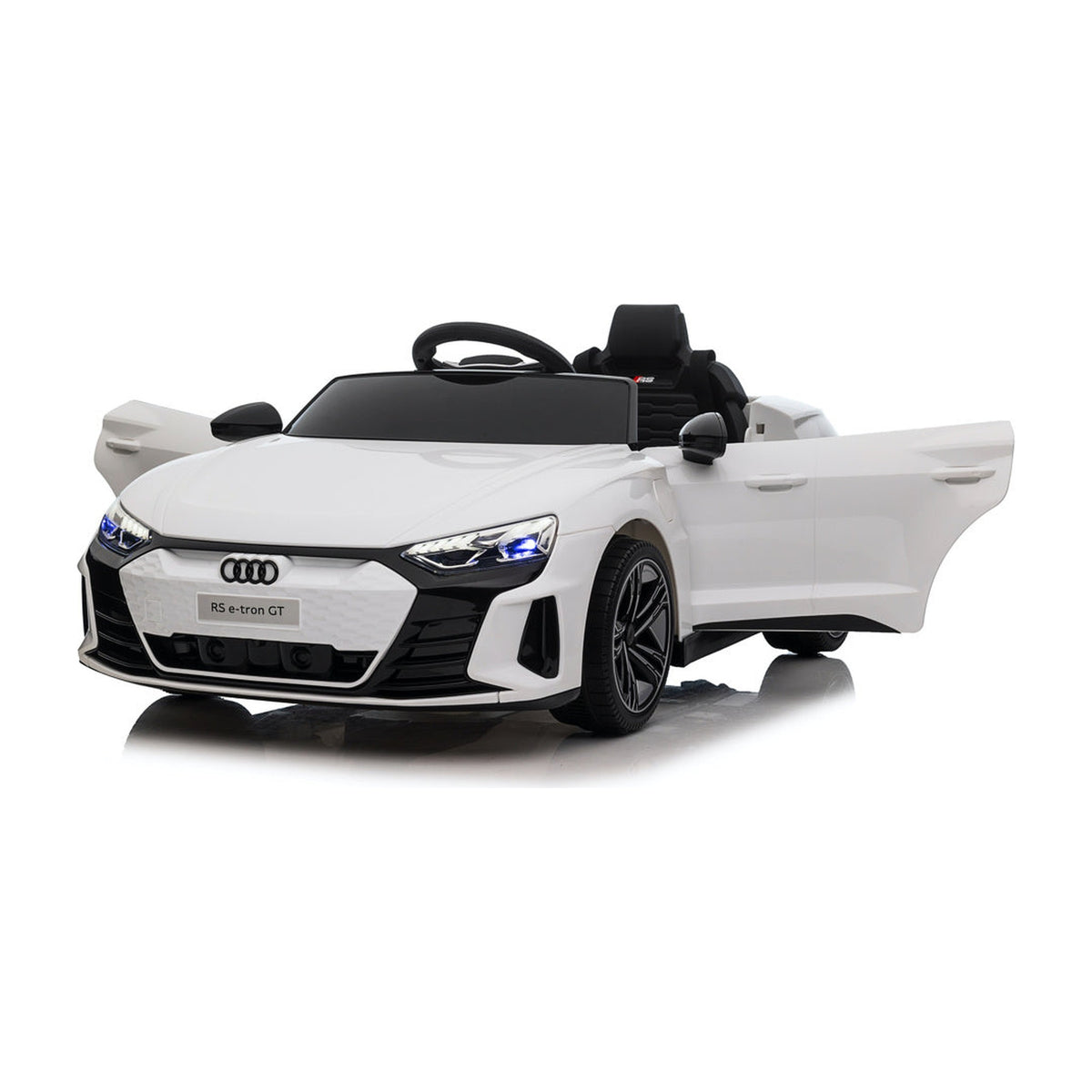 Audi RS e-tron GT blanche enfant, portes ouvertes