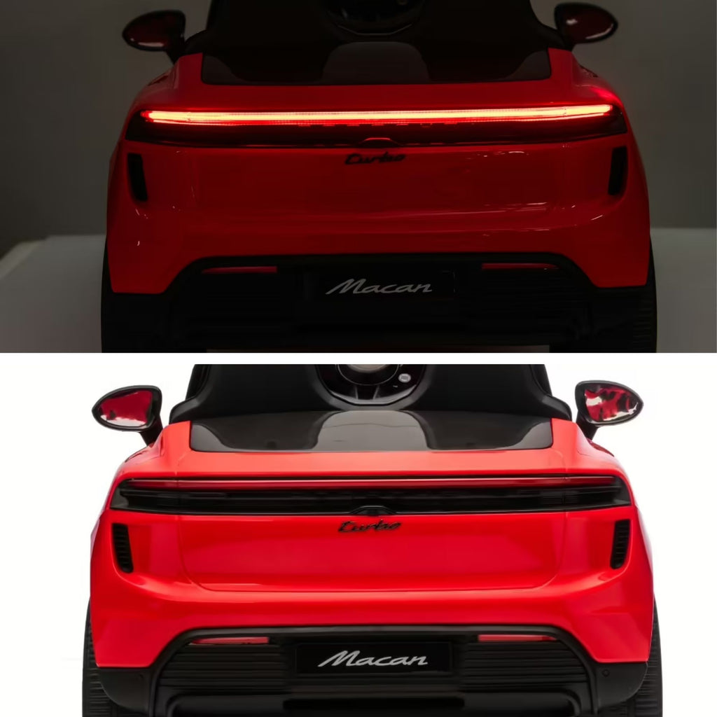 Porsche Macan rouge - bandeau lumineux arrière