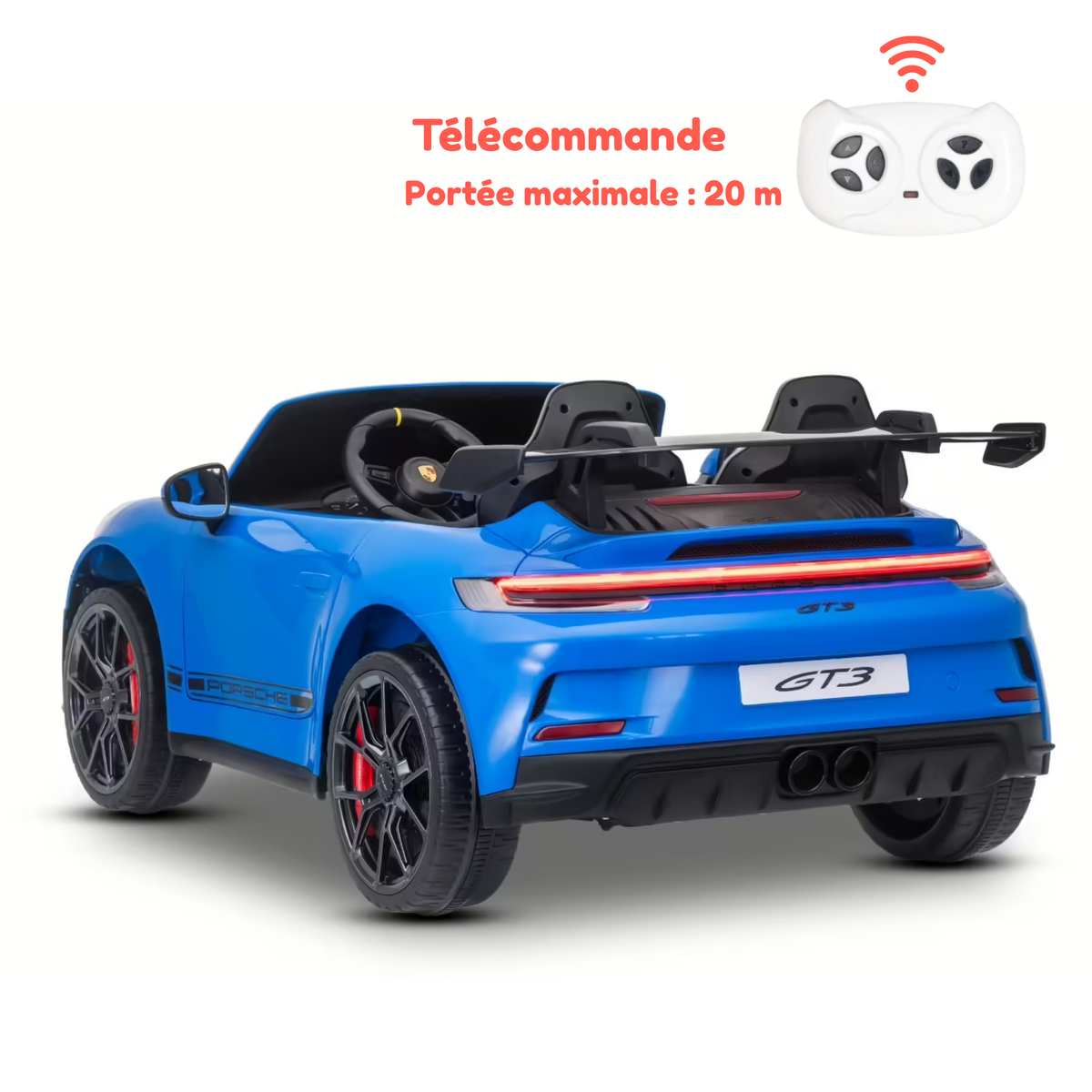 Porsche 911 GT3 — Voiture électrique enfant 24V 4x4, 2 places