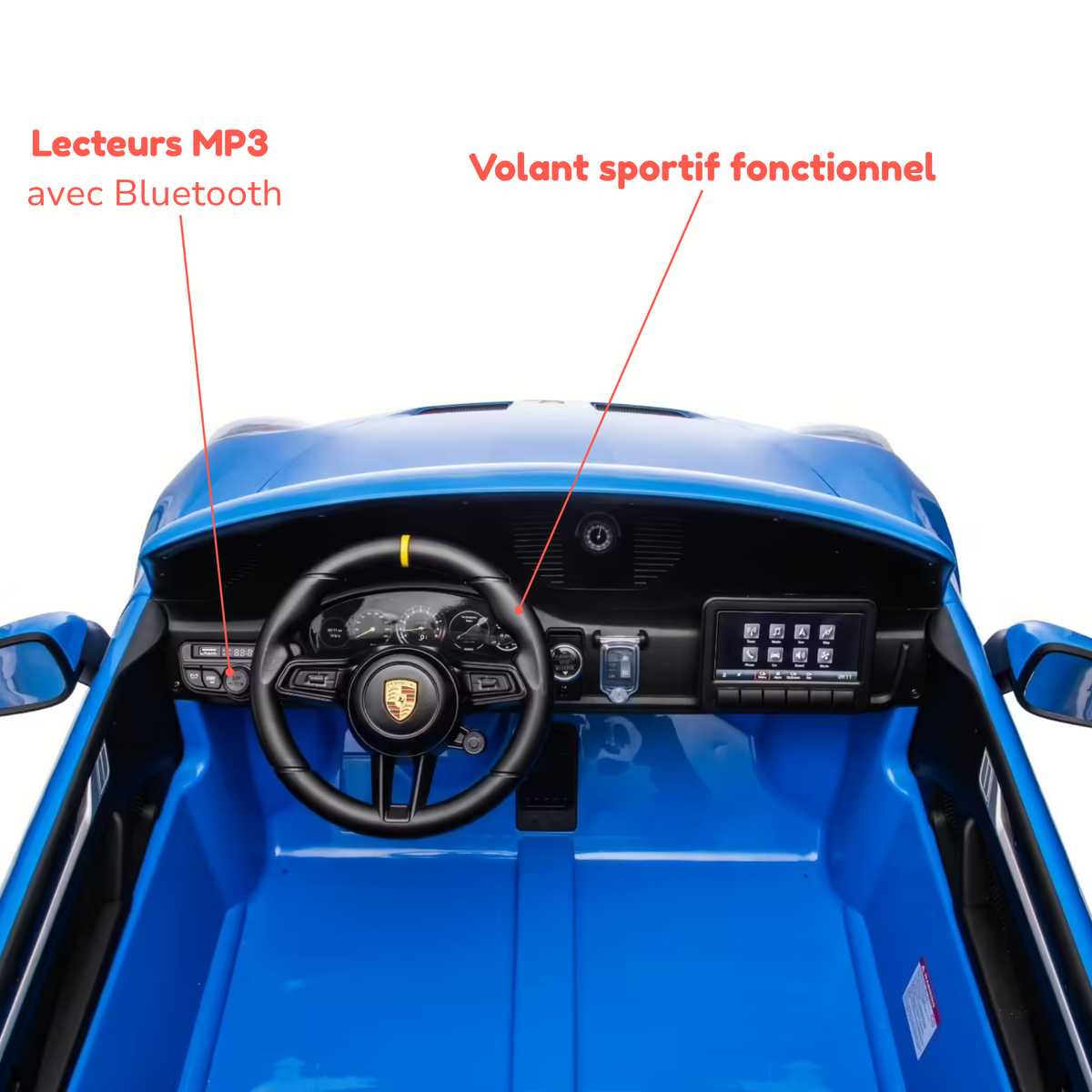 Porsche 911 GT3 — Voiture électrique enfant 24V 4x4, 2 places