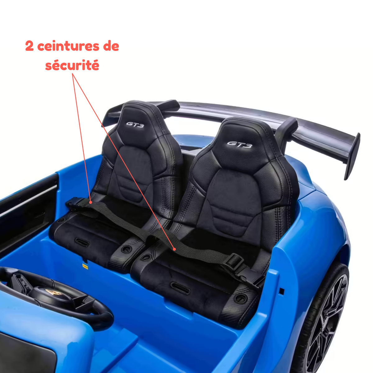 Porsche 911 GT3 — Voiture électrique enfant 24V 4x4, 2 places