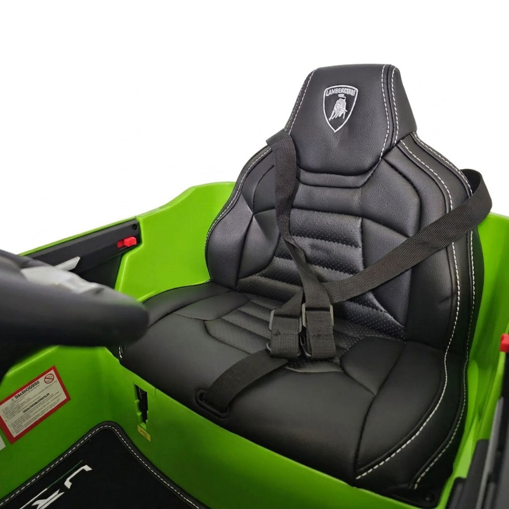 Siege cuir et ceinture trois points de la Lamborghini Urus verte