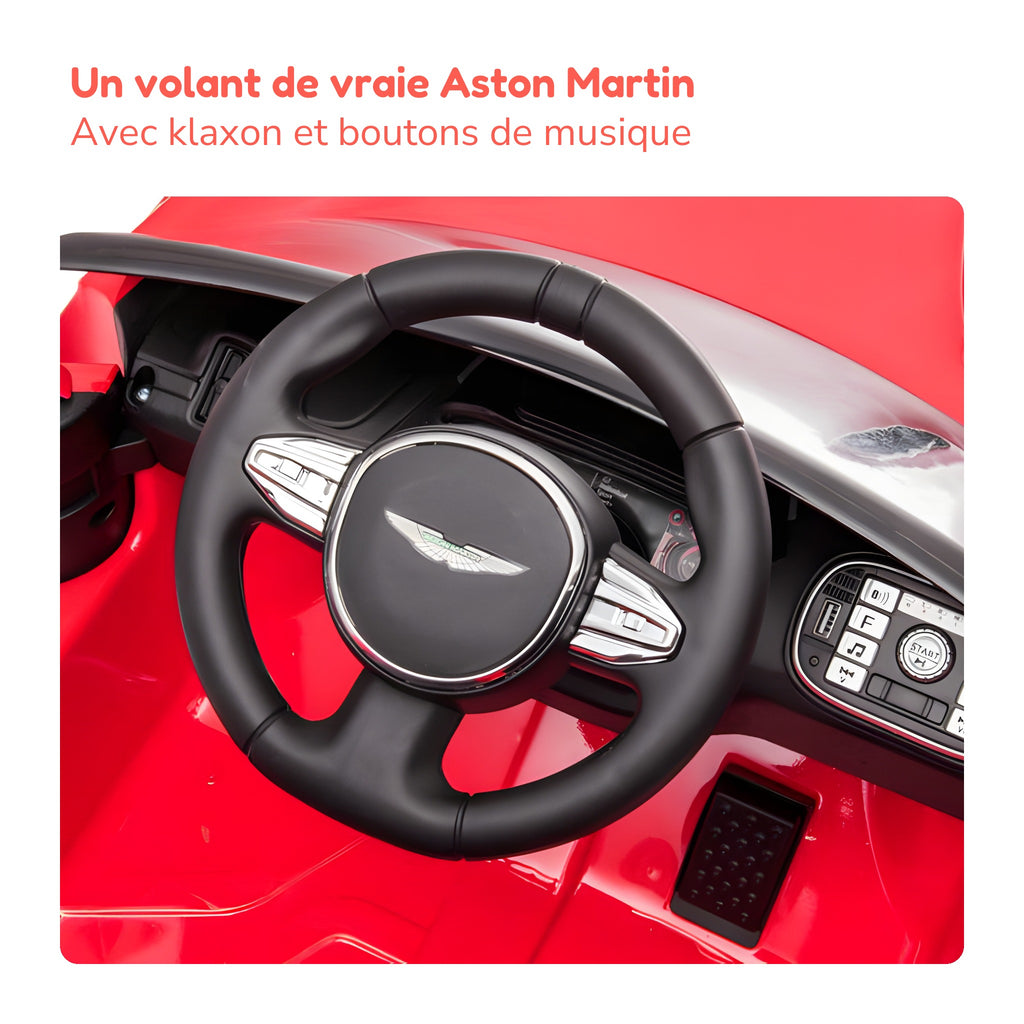 Volant de l'Aston Martin enfant avec klaxon et boutons de musique