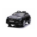 Audi e-tron Sportback noir - voiture electrique enfant 12V - vue trois quarts avant