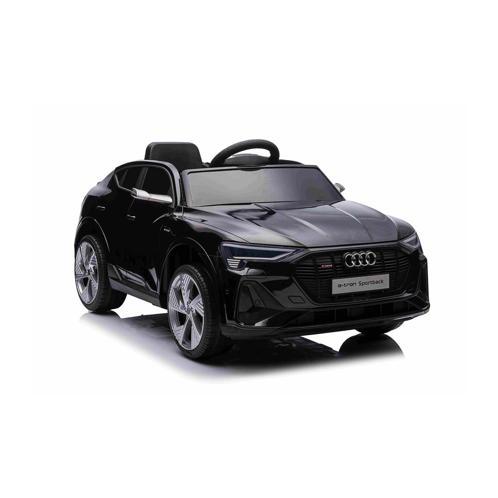 Audi e-tron Sportback noir - voiture electrique enfant 12V - vue trois quarts avant droit