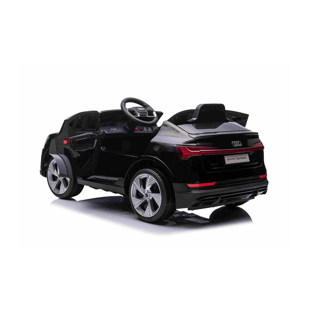 Audi e-tron Sportback noir - voiture electrique enfant 12V - vue trois quarts arriere