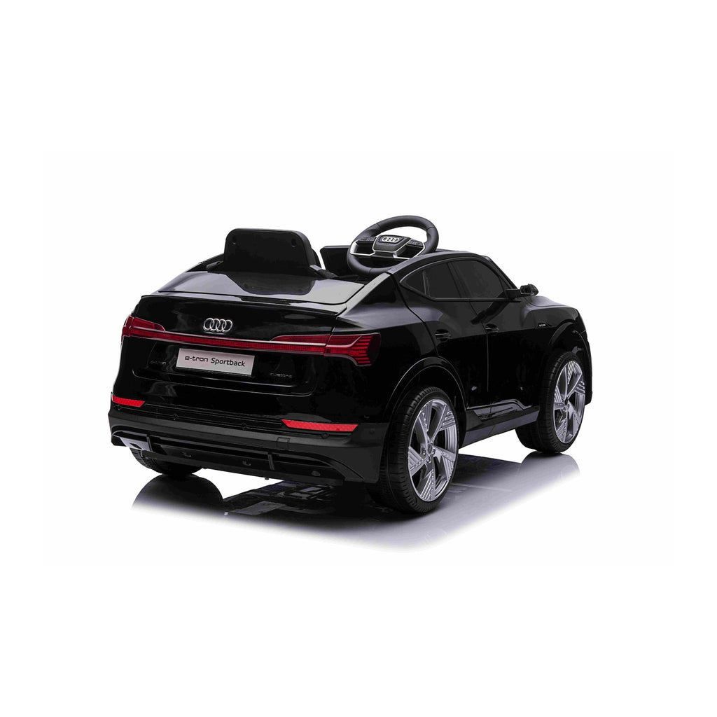 Audi e-tron Sportback noir - voiture electrique enfant 12V - trois quarts arriere gauche