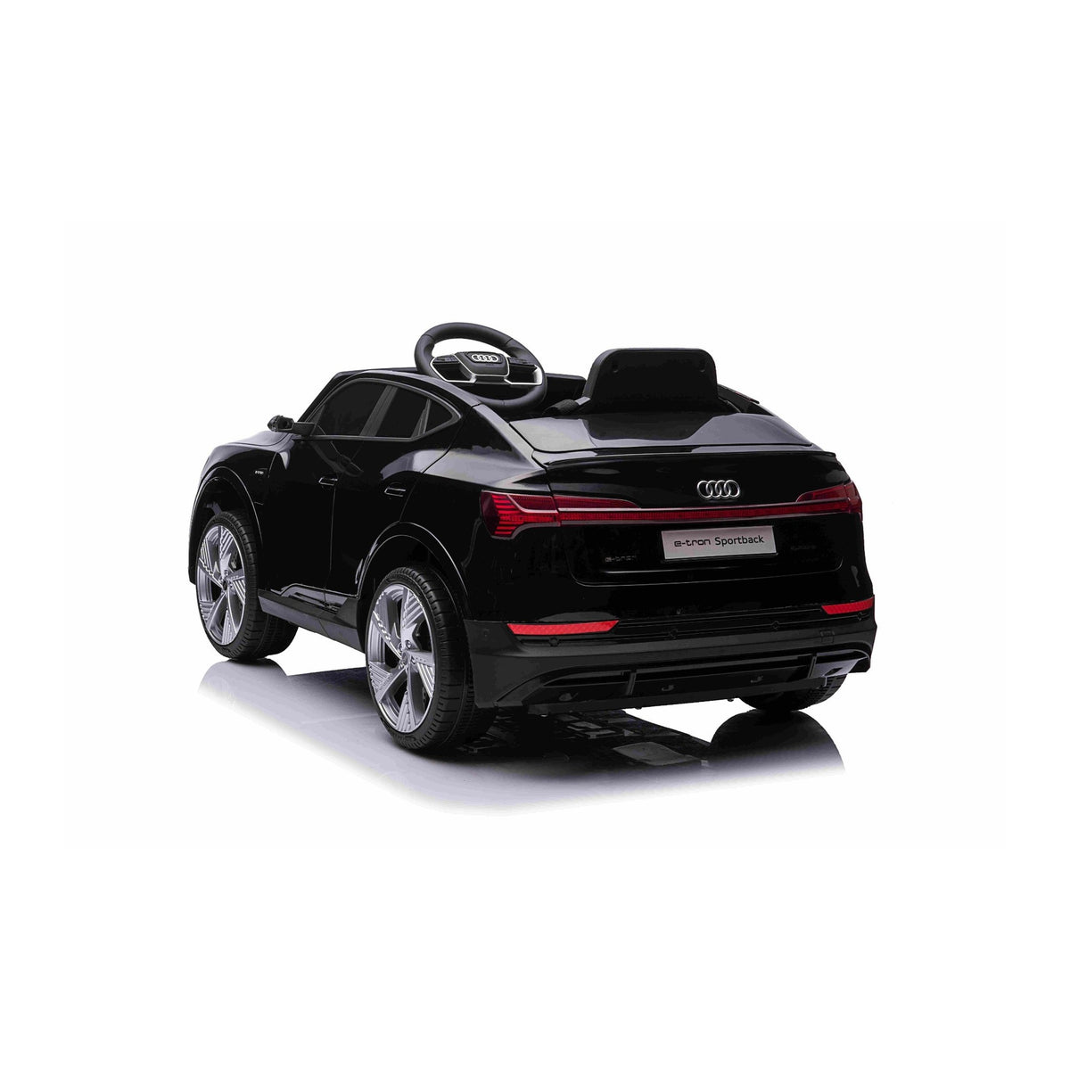 Audi e-tron Sportback noir - voiture electrique enfant 12V - arriere en angle