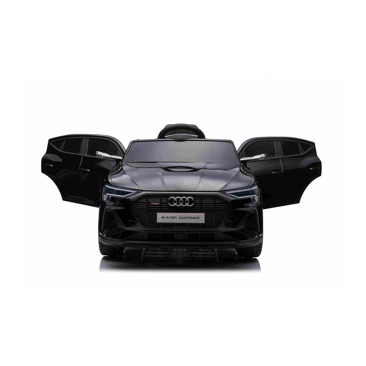 Audi e-tron Sportback noir - voiture electrique enfant 12V - portes ouvertes
