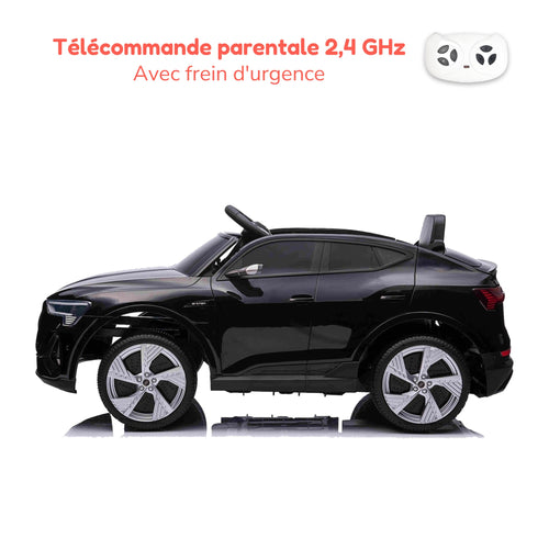 Noir · Télécommande parentale 2,4 GHz avec frein d'urgence de l'Audi e-tron Sportback enfant