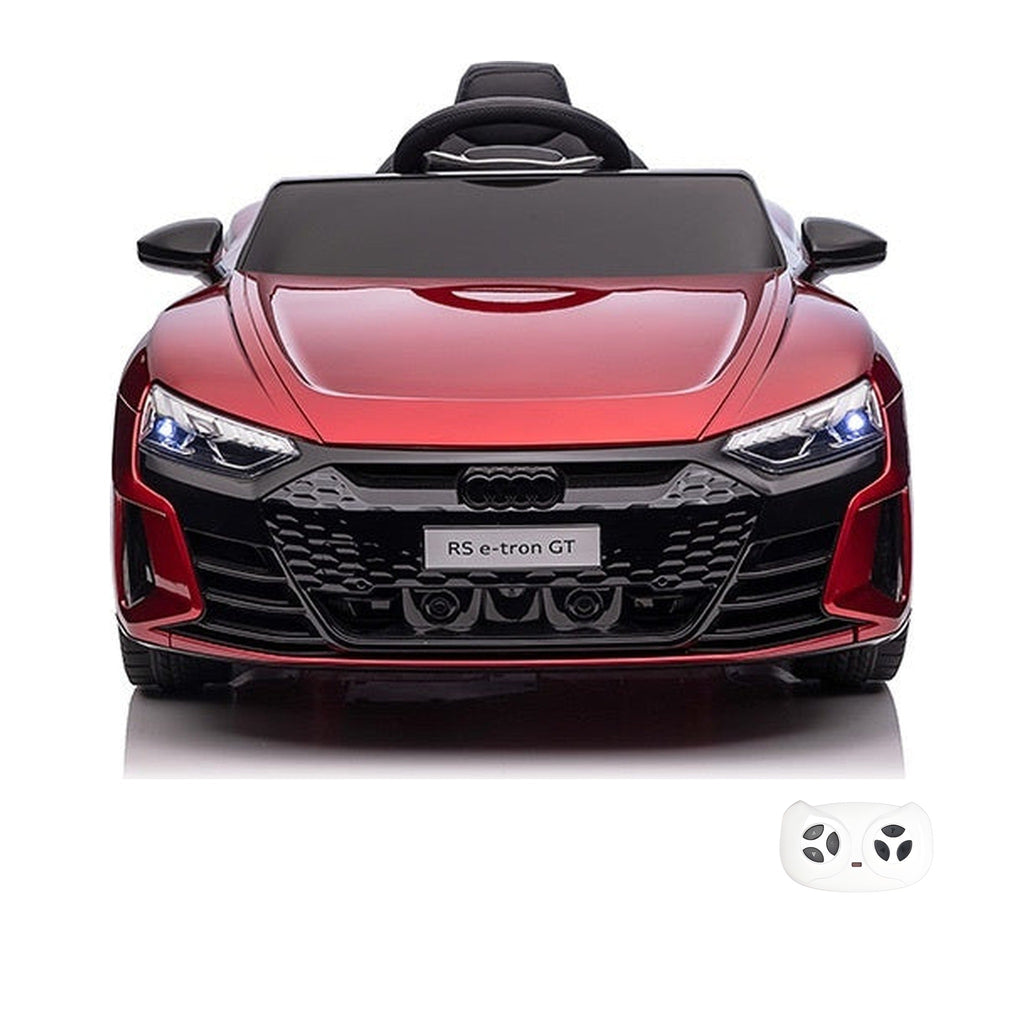 Audi RS e-tron GT rouge, voiture électrique enfant 12V, vue avec sa télécommande