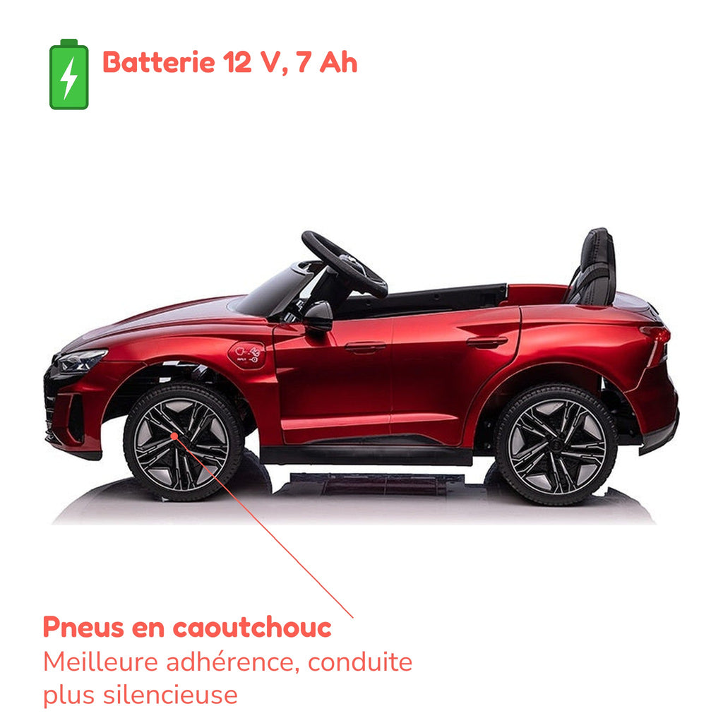 Batterie 12 V 7 Ah et pneus en caoutchouc de l'Audi RS e-tron GT enfant