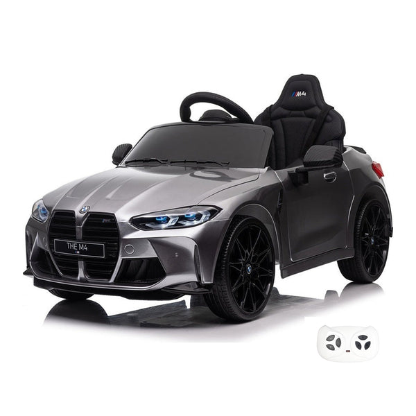 BMW M4, voiture électrique enfant 12V (gris)