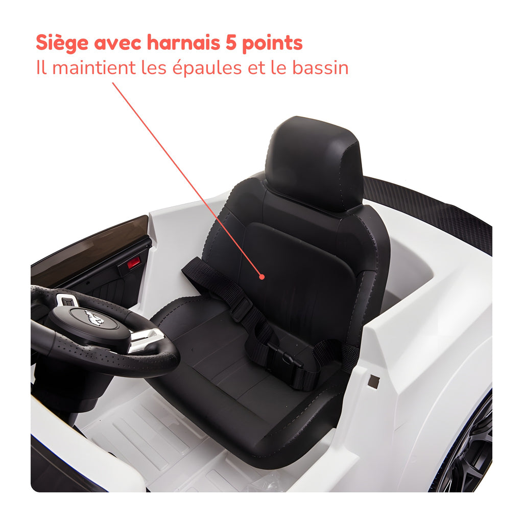 Siège avec harnais 5 points de la Ford Mustang enfant