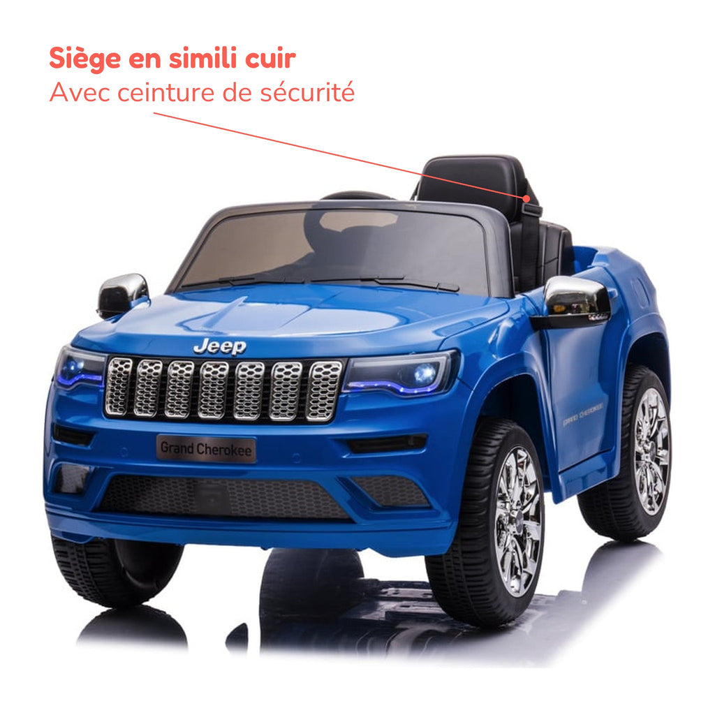 Siège en simili cuir avec ceinture de sécurité de la Jeep Grand Cherokee enfant