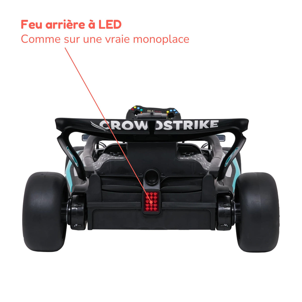 Feu arrière à LED de la monoplace F1 enfant