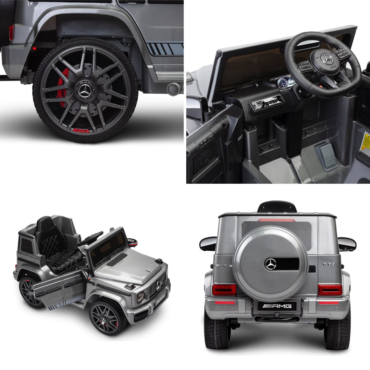 Détails du Mercedes G63 AMG gris enfant