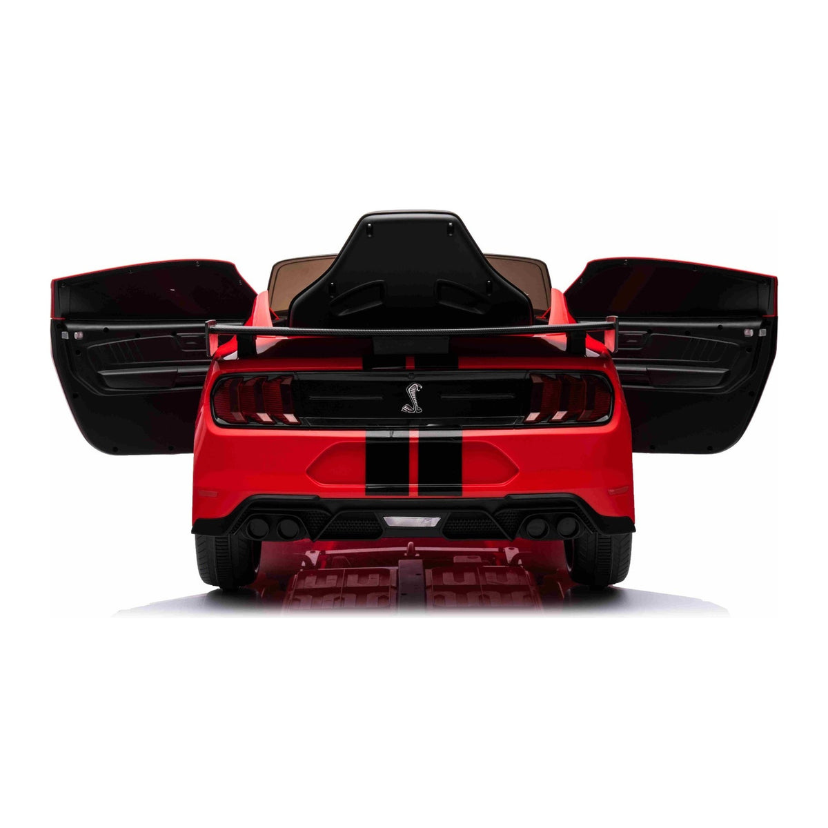 Ford Mustang Shelby GT500 rouge - coffre et portes ouvertes