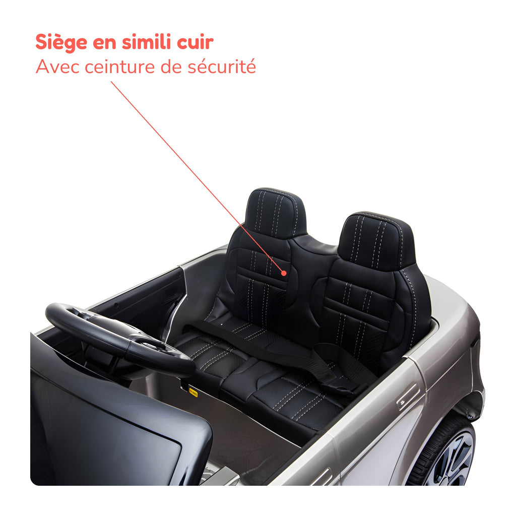 Siège en simili cuir avec ceinture de sécurité du Range Rover Evoque enfant