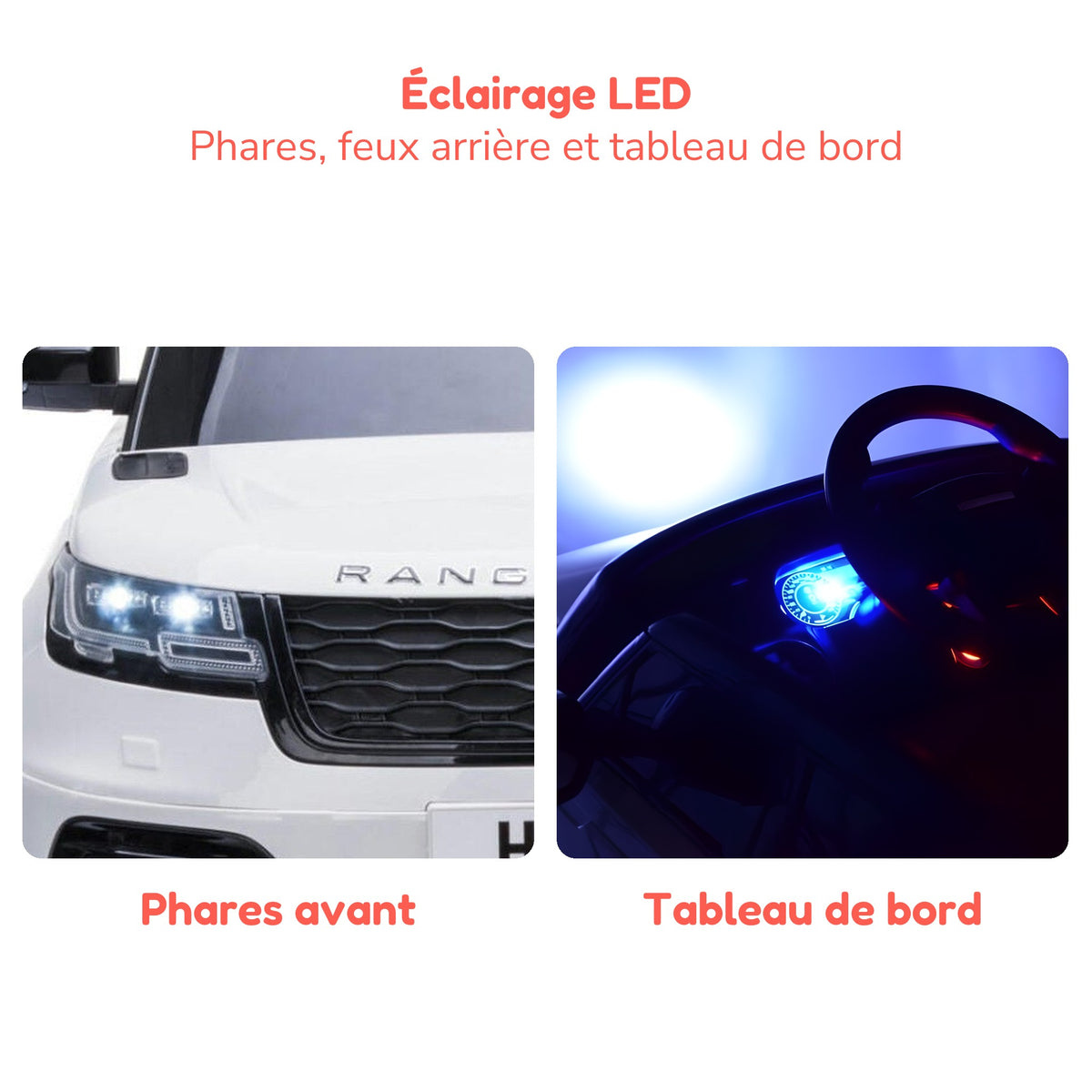 Éclairage LED du Range Rover Velar enfant