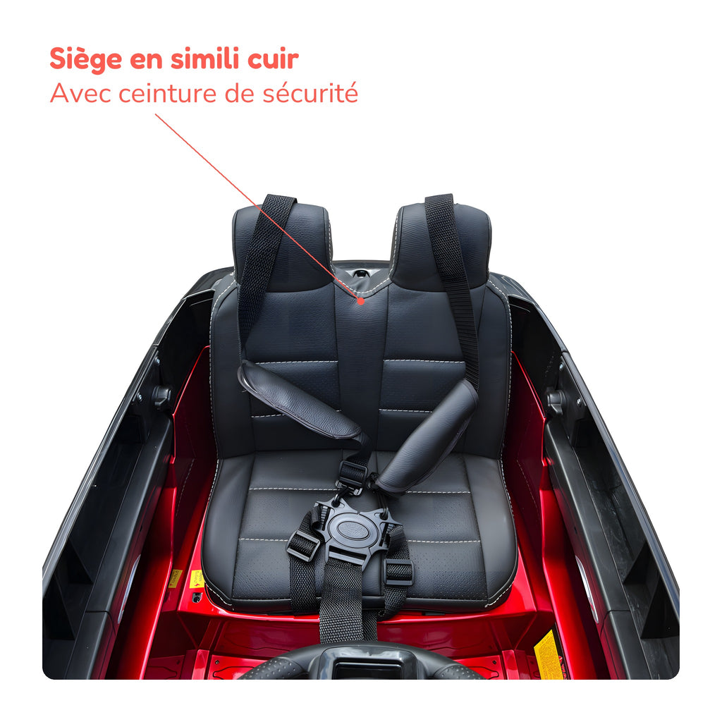 Siège en simili cuir avec ceinture de sécurité du Range Rover Velar enfant