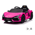 Lamborghini Revuelto rose, voiture électrique enfant, avec sa télécommande