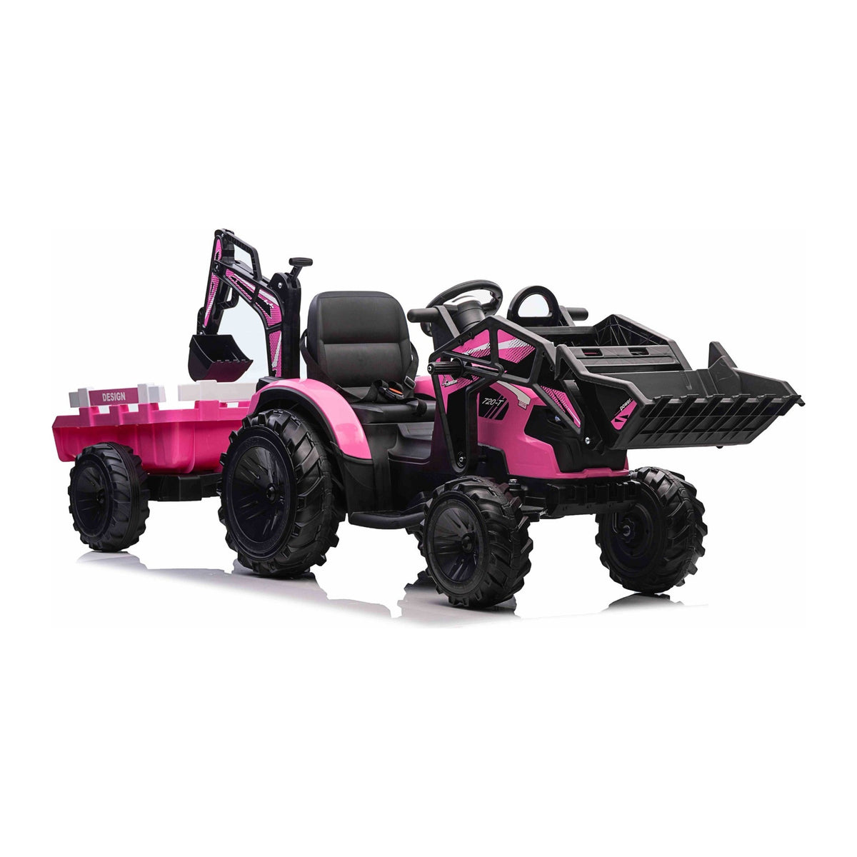 Tractopelle electrique enfant vu de dessus