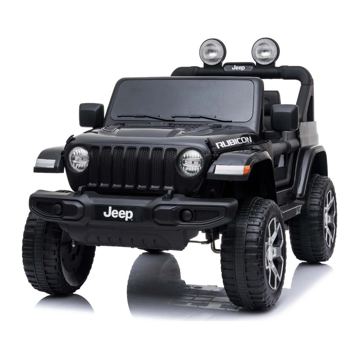 Jeep Wrangler Rubicon noir - vue 3/4 avant